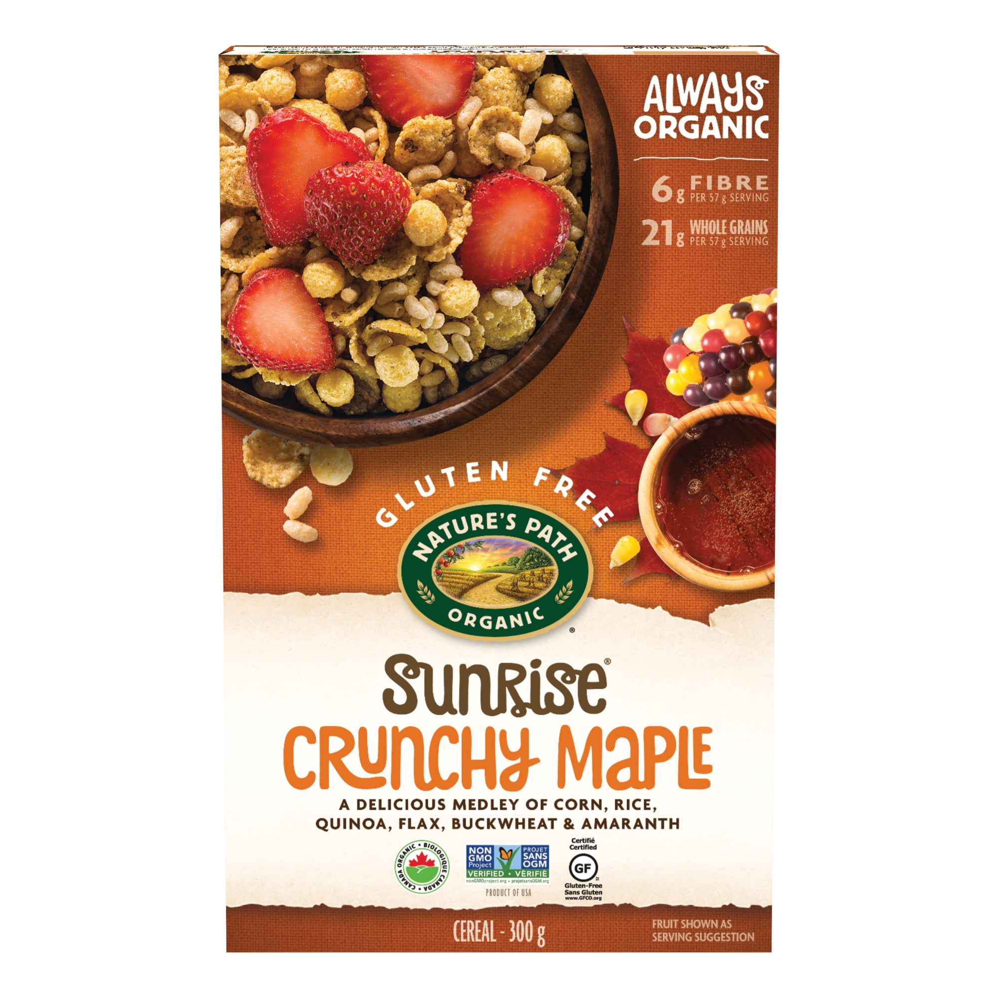 Nature's Path Gluten Free Crunchy Maple Sunrise Organic Cereal