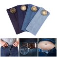 thumbnail image 3 of 4 Pcs Elastic Waist s,Adjustable Waistband Expanders for Men And Women,Jeans Pants Button Set (4 Colors), 3 of 10