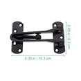 thumbnail image 2 of Miangastore Simple Style Zinc Alloy Swing Bar Door Lock 1Set 4.1X2.5X0.9In, 2 of 8
