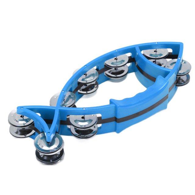 Domqga Tambourine, Tambourines Instrument Fish Shaped For Gift For Party