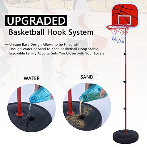 Planche de Panier de Basketball, Support de Basketball Réglable en Hauteur, Panneau Arrière, Filet, Trousse de Système pour Enfants