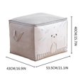 thumbnail image 3 of Clothes Storage Organizer Bins Containers,Non-woven Clothes Quilt Storage Bag Foldable Wardrobe Storage Toy Storage Bag, 3 of 3