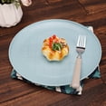 thumbnail image 2 of Mainstays Grid Blue Polypropylene Plate, 1 Pack, Light Blue, 2 of 5