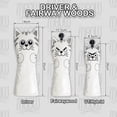 thumbnail image 5 of pitrice Golf Head Covers Mallet Putter Professionals Outdoor Training Equipment 5 Fairwaywood White, 5 of 5