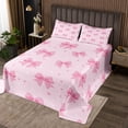 thumbnail image 2 of Erosebridal Girls Pink Bowknot Coverlet Set Queen, Cartoon Bow Bedding Set, Princess Decor,, 2 of 5