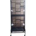 thumbnail image 1 of 2 Color, Extra Large Double Stackable Wrought Iron Flight Bird Breeding Cage for Canary Parakeet Cockatiel Lovebird Finch Bird Cage with Metal Tray and Removable Stand, 1 of 4