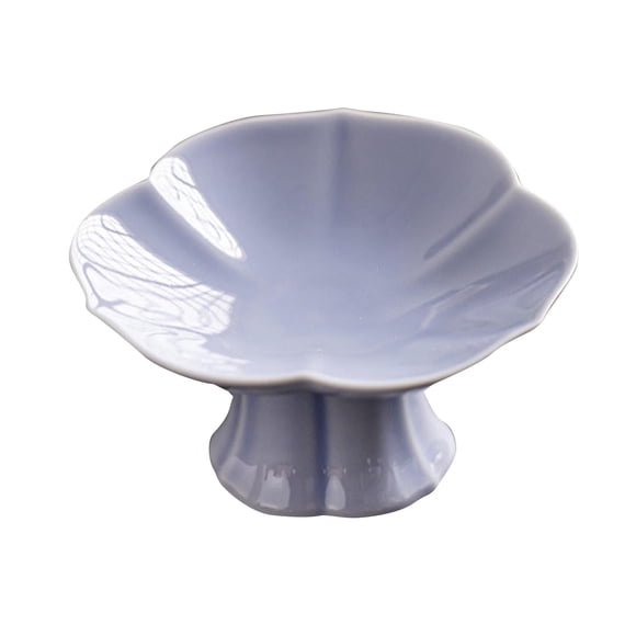 veasfak Ceramic Footed Bowl Countertop Fruit Tray for Living Room Home Decor Wedding violet