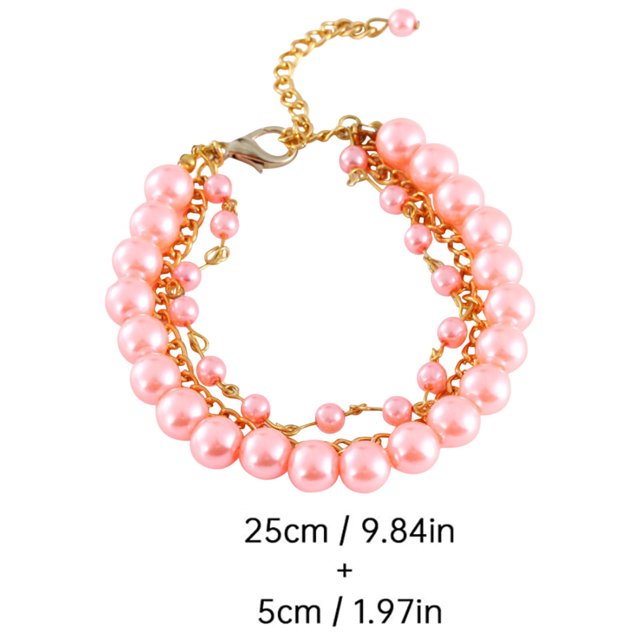 LSLJS Collier Collier pour Chien en Perles Bijoux pour Chiot Collier Brillant en Strass Cat Collier Bling pour Chien Collier Cat Bijoux pour Animaux Collier