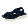 thumbnail image 3 of TrendOFT Sandales à Semelle Anatomique pour Femmes à Talon Compensé pour Tenue Habillée Confortable Été Plateforme Décontractée Robe Sandale Plateforme Femme Bleu 38, 3 of 5