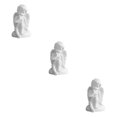 thumbnail image 4 of Maytalsory Resin White Angel Statue Elegant Desktop Decor Collection Window Props for Christmas sitting 3Set, 4 of 6