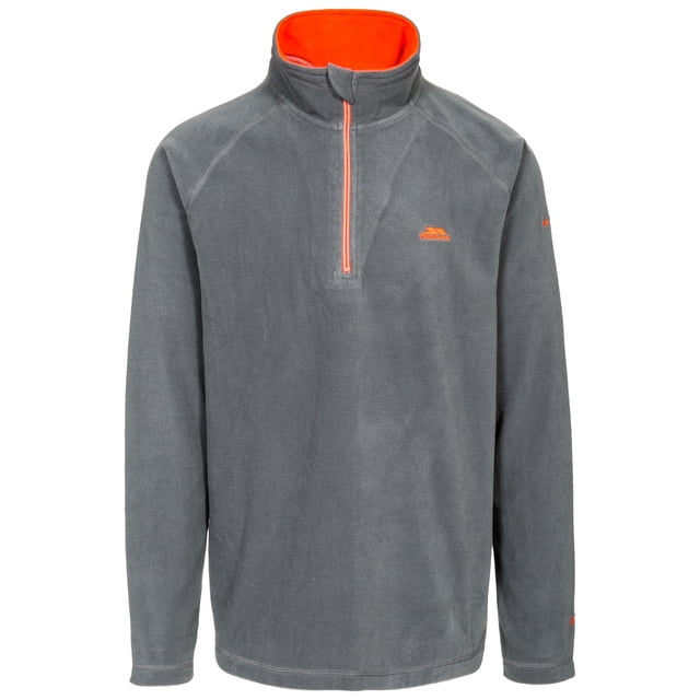 Trespass Mens Contrast Neck Tape Anti Pilling Fleece Top - Blackford