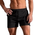 thumbnail image 2 of EOYWHK Mens Swim Trunks 3 inch Athletic Gym Shorts Solid Color Hot Spring Holiday Swimming Surfing Bottom, 2 of 4
