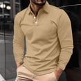 thumbnail image 1 of BLCHUNen Long Sleeve Shirts for Men Pullover Turndown Collar Button Casual Lightweight Workout Active Sports Fall Tops, 1 of 6