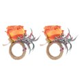 thumbnail image 4 of Sonew 2Pcs Innovative Napkin Buckle Simulation Flower Napkin loop Holder for Hotel Restaurant,Napkin Supplies, 4 of 8