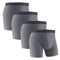 thumbnail image 1 of Plebaso Mens Cotton Underwear Long Leg Boxer Sports Briefs for Men Breathable Everyday Boxers Multipack, 1 of 5