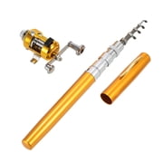Fishing Rod Reel Combo Kit Set Mini Telescopic Portable Pocket Pen Fishing Rod Pole + Reel Aluminum Alloy Fishing Accessories