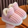 thumbnail image 1 of RXIRUCGD Winter Children Add Plush Non-slip Keep Warm Home Cotton Slippers( Pink, Size:32 ), 1 of 3