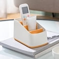 thumbnail image 4 of Yellow Multi Compartment Plastic Desk Organizer For Stationery Office Supplies Pencils Cards Small Storage Container Compact #S3gOS, 4 of 6