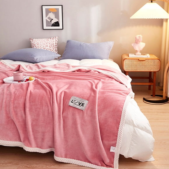 Lksixu Fleece Throw Blanket Extra Thick Flannel Fleece Blanket with Double Layer Ideal Office Nap Cover Warm Cozy Blanket For Bed Or Couch Soft Blanket for Couch Sofa Bed