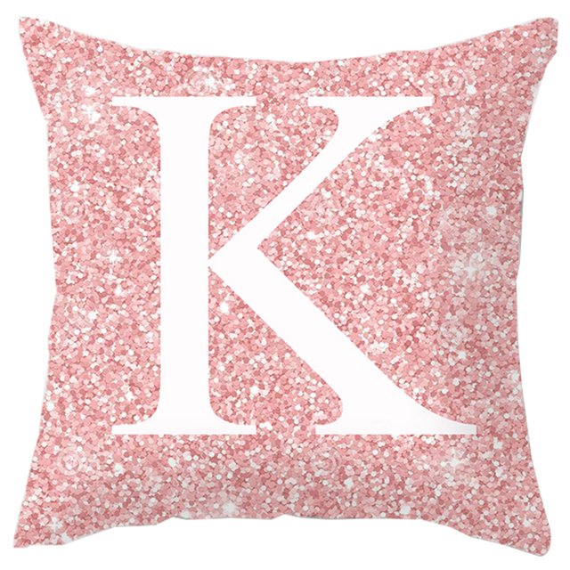 Housse de Coussin Lettre Décorative Alphabet pour la Maison