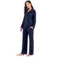 thumbnail image 4 of Pyjama pour Femmes, Ensemble de Pyjama Doux pour Femmes, Pyjama en Modal à Manches Longues pour Femmes, Tenue de Nuit Boutonnée, Pyjama de Détente, 4 of 6
