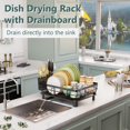 thumbnail image 3 of Iron Dish Drying Rack with Drainboard Dish Drainers for Kitchen, 3 of 7