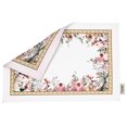 thumbnail image 5 of Vargottam Napperons - Napperon pour Table à Manger, Ensemble de 4 - Serviette en Coton Imprimée et Réversible - Napperons d'Intérieur pour Table de Salle à Manger à la Maison et en Cuisine - Aquarelle Jardin de Thé Floral (Blanc), 5 of 5