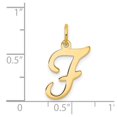 thumbnail image 3 of Diamond2Deal 14K Yellow Gold Letter F Initial Charm Pendant for Women, 3 of 5