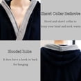 thumbnail image 3 of Artfasion Mens Long Bathrobe with Hood Warm Soft Shawl Collar Plush Spa Robe, 3 of 6