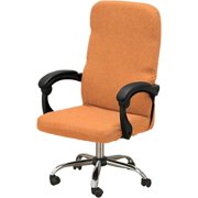Office Chair Covers,Stretch Thick Computer Rotating Chair Cover with Zipper,for Office Desk Computer Chair Four Seasons(Orange,L)