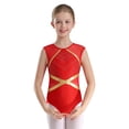 thumbnail image 3 of ranrann Combinaison Sans Manches pour Filles avec Strass Pailletés, Rouge 12, 3 of 7