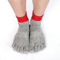 thumbnail image 3 of maskred Prevent Foot Injuries On Any Adventure With 5 Toe Cut Resistant Socks Grey Is Gray green red bind 1Set, 3 of 6