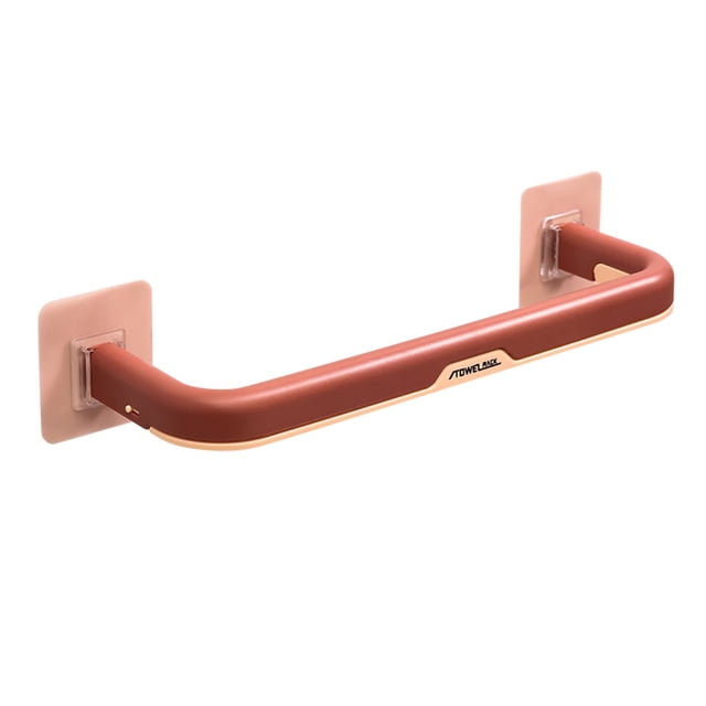 Oleegame 1PC Spoon And Lid Rest Towel Bar Single Towel Rack Towel Holder For Kitchen Bathroom Laundry Room NonDrilling Wall Mounted Hanging Towel Holder Towel Organizer Pink
