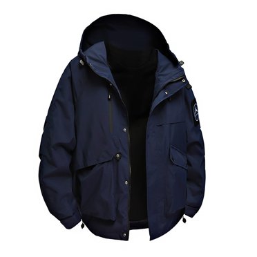 Xcmzpl Manteau de Ski Imperméable pour Homme Manteaux d'Hiver Chauds Vestes d'Hiver Coupe-Vent pour Hommes Coupe-Vent Doublé en Molleton avec Capuchon