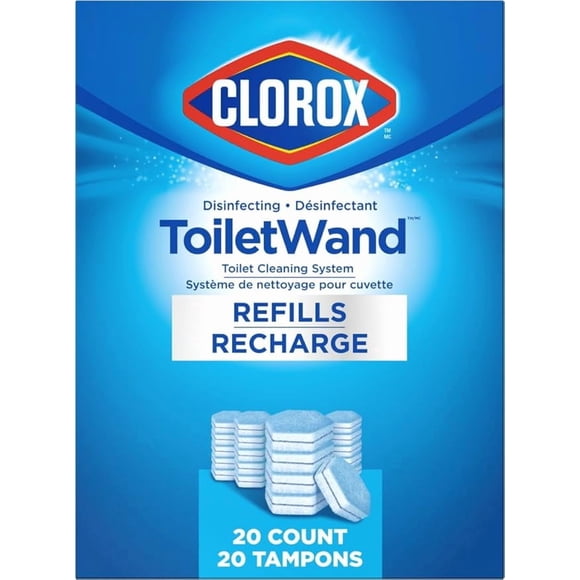 Clorox Disinfecting ToiletWand, Toilet Cleaning System, 20 Count Refills