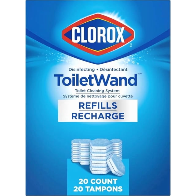 Clorox Disinfecting ToiletWand, Toilet Cleaning System, 20 Count Refills
