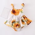 thumbnail image 2 of GDREDA Baby Items for Girls Baby Girl Clothes Sleeveless Sunflower Floral Romper Jumpsuit Cute Baby Girl Clothes White,12-18 Months, 2 of 3