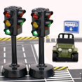 thumbnail image 2 of Traffic Lights Model with Sound Lights Sand Table Street DIY Construction Kids Black, 2 of 8