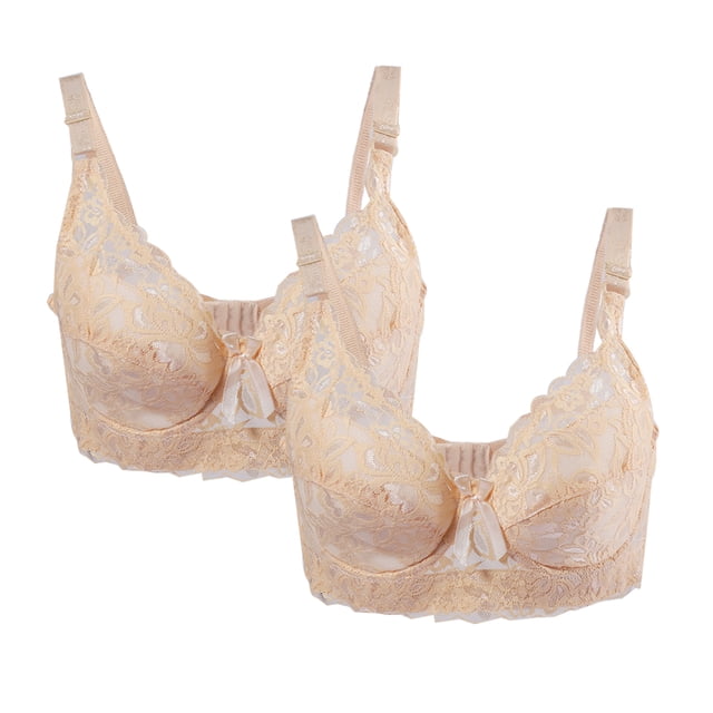 INSPIRE CHIC Women's Plus Size Full Coverage Padded Floral Underwired Bra