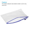 thumbnail image 4 of Unique Bargains A4 Zip File Pouch Document Folders Mesh Zipper Bags, Navy Blue, 12 Count, 12 Pack, 4 of 5