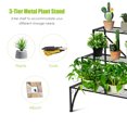 thumbnail image 4 of Costway Plant Rack 3-Tier Metal Plant Stand Garden Shelf Stair Style Decorative, 4 of 10