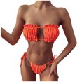 thumbnail image 2 of LSLJS Bikini Sexy Froncé pour Femmes Rehausseur Rembourré Ensemble de Plage, 2 of 7