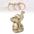 thumbnail image 4 of Rings Holder For Jewelry, Small Compact Zinc Alloy Elephant Statue Padded Base Convenient Practical  For Art Decoration For Gift, 4 of 8