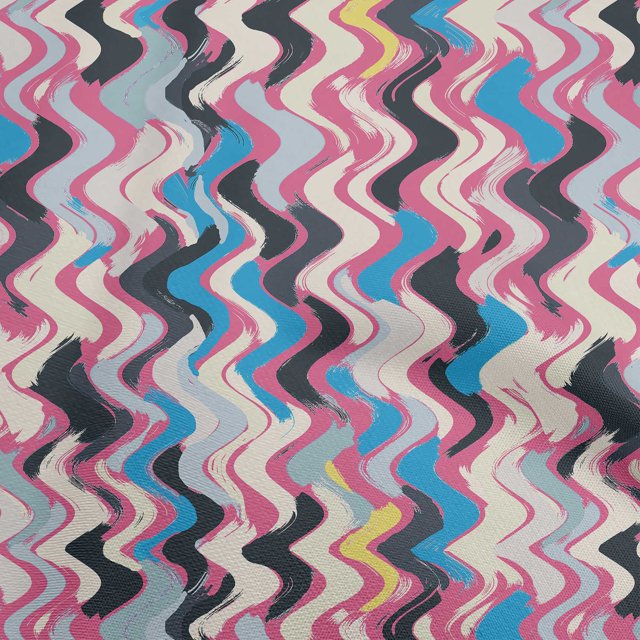 oneOone Georgette Viscose Pink Fabric Geometric Sewing Craft Projects Fabric Prints By Yard 42 Inch Wide-BQ