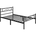 thumbnail image 3 of Yaheetech Simple Metal Platform Bed with Curved Design, Twin, Black, 3 of 10