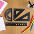 thumbnail image 4 of LSLJS Aluminum Alloy Student Set Of Ruler Multifunctional Drawing Ruler Straight Ruler Triangular Ruler Protractor Four Sets Of Ruler Metal Scale Ruler, 4 of 6