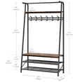 thumbnail image 4 of 39.4in Entryway Hall Tree, Coat Rack Shoe Bench, Entryway Bench with Top Shelf, Hooks & Shoe Bench, 350 lb Load Capicity, Accent Furniture with Metal Frame for Hallway Bedroom, 4 of 7