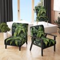 thumbnail image 1 of Designart « Dynamic Ferns Green and Black Contrast II » Fauteuil d'Appoint Rembourré à Fougères Vertes - Fauteuil Moderne pour Chambre, 1 of 7