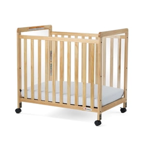Foundations SafetyCraft Fixed-Side Clearview Crib compact, Construction en bois, 3" Matelas inclus