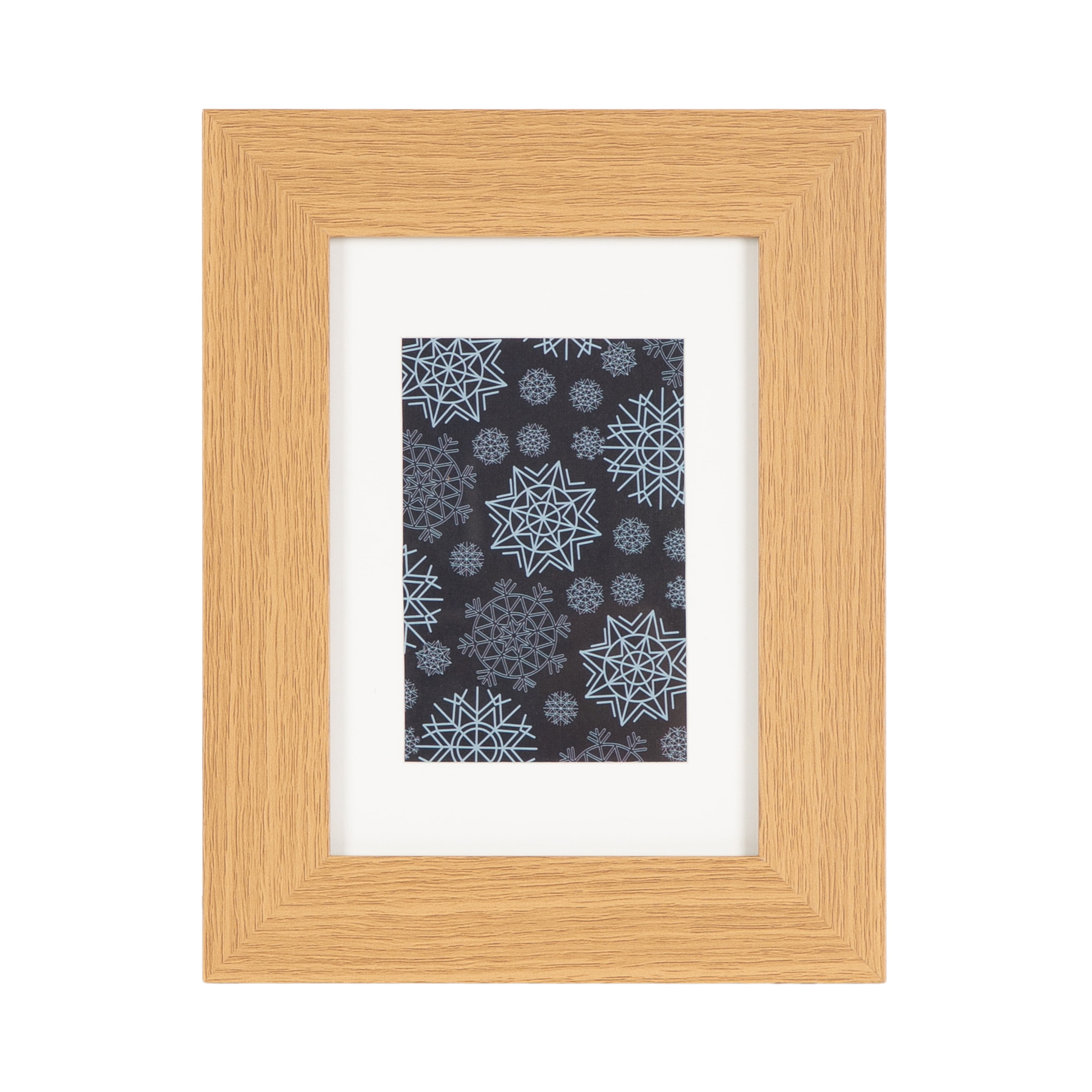 DesignOvation Tinta 5" x 7" Matted to 3.5" x 5" Brown Tabletop Picture Frame